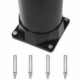 Sodo saulės dušas juodas 215 cm 8 l