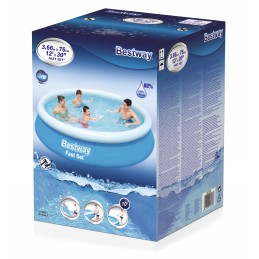 Bestway išsiplečiantis baseinas 366x76 cm sodui, sodo karkasinis baseinas, vonia