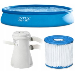 Sodo plėtimosi baseinas 396x84cm intex siurblys