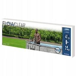 Bestway 4 pakopų flowclear baseino kopėčios 107 cm