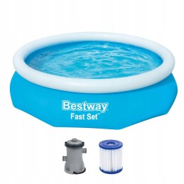 Bestway išsiplečiantis sodo baseinas, apvalus, flirtuojantis siurblys, 305x76cm 57270