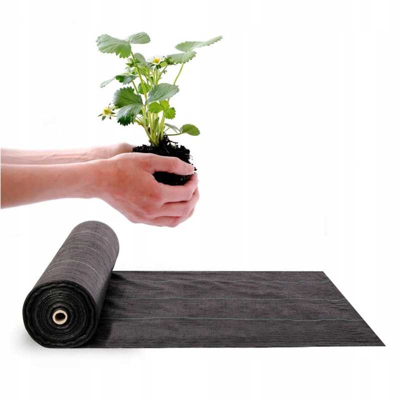 Juodas nuo piktžolių agrotekstilės skardenas 90g 1,1x50m