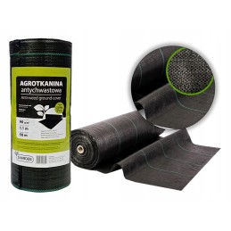 Juodas nuo piktžolių agrotekstilės skardenas 90g 1,1x50m