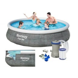 Bestway pripučiamas baseinas, greitas, apvalus 366 x 76 cm 57273