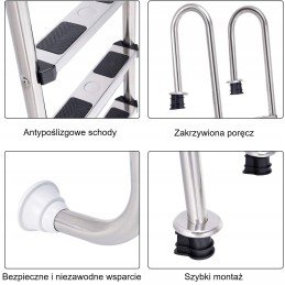 Padalintos baseino kopėčios su 3 skrydžiais 132 5 cm