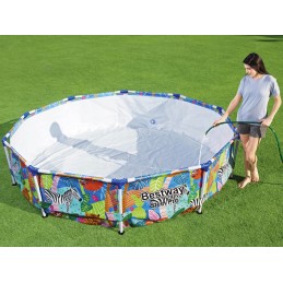 Zebra apvalaus rėmo baseinas vaikams bestway 305 66 cm 10ft