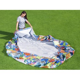 Zebra apvalaus rėmo baseinas vaikams bestway 305 66 cm 10ft