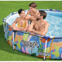 Zebra apvalaus rėmo baseinas vaikams bestway 305 66 cm 10ft