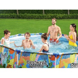 Zebra apvalaus rėmo baseinas vaikams bestway 305 66 cm 10ft