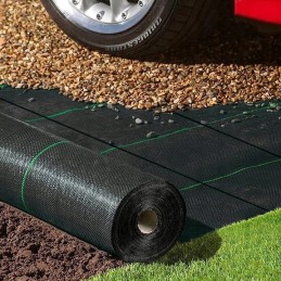 Anti-weed mat agrotextile garden under the bark of thuja for weeds black 50m