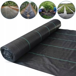 Pretnezāļu paklājiņš, agroaudums, mizai, nezāļu kontrolei, melns, 50 m