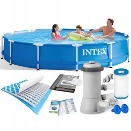 Rėmo baseinas 366x76 intex rinkinys 9in1 28212