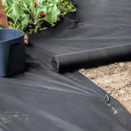 Juoda stora agrotekstilė piktžolėms 50g agrotekstilė 1,6x5m