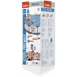 Karkasinis baseinas su pompa 366x76cm max bestway 56416