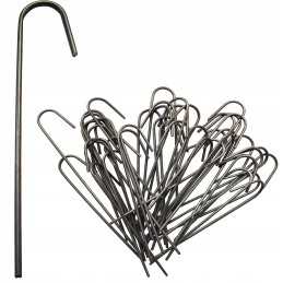 Metaliniai smeigtukai įvairių tipų agrotekstilei, agrotekstilei ir geotekstilei tvirtinti prie žemės, taip pat smeigtukai kurmių