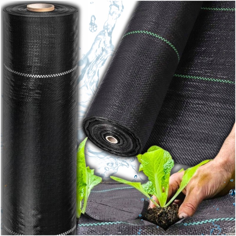 Anti-weed mat agrotextile garden under the bark of thuja for weeds black 50m