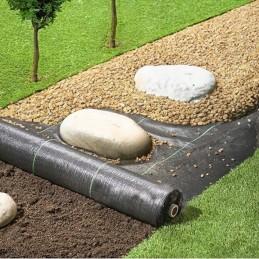 Anti-weed mat agrotextile garden under the bark of thuja for weeds black 50m