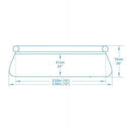 Išplėtimo baseinas 366 x 76 cm bestway 57445