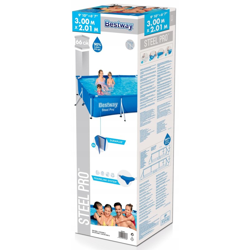 Bestway pro stačiakampio rėmo baseinas 300 x 201