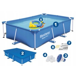 Rėmo baseinas 259x170x61 bestway 56403 max 7in1