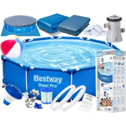 305x76 baseinas su rėmu pompa vaikams komplektas