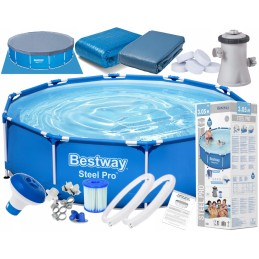 305x76 baseinas su rėmu pompa vaikams komplektas