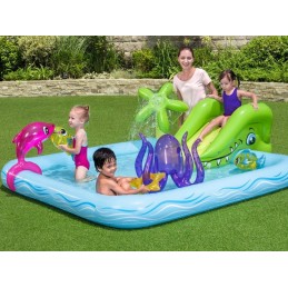 Žaidimų aikštelė, baseinas, pripučiama čiuožykla, bestway