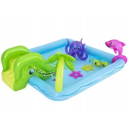 Žaidimų aikštelė, baseinas, pripučiama čiuožykla, bestway