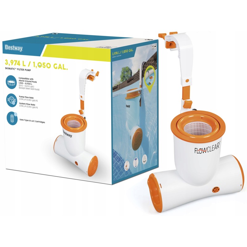 Filtro siurblys baseino skimmeriui skimatic 3974l h 58469