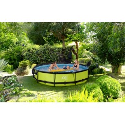 Išėjimas iš kalkių apvalaus rėmo baseinas 360x76cm