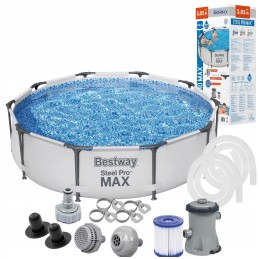 Karkasinis baseinas 305x76 bestway 9in1 didelio rinkinio filtro siurblio filtras