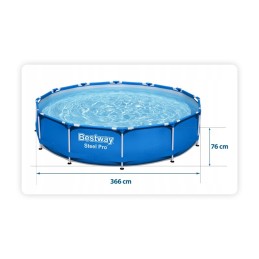 Bestway 56681 rėmo baseinas 366x76 rinkinys 8in1