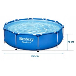 Sodo karkasinis baseinas 366x76cm, siurblys, filtras, pro