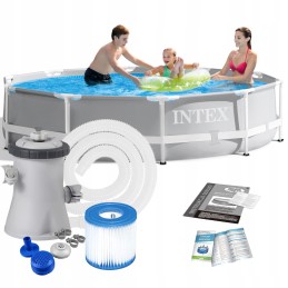Karkasinis baseinas 305x76cm intex siurblių komplektas 26702