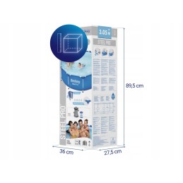 Plieninis sodo baseinas 305x76 su Bestway siurbliu