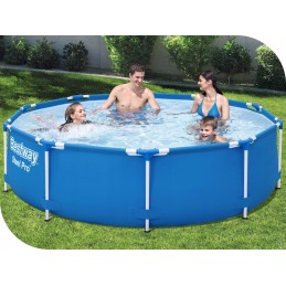 Plieninis sodo baseinas 305x76 su Bestway siurbliu