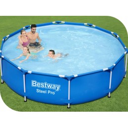 Plieninis sodo baseinas 305x76 su Bestway siurbliu