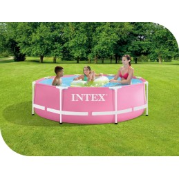 Intex 28292 rėmo baseino rožinis 244x76cm siurblio filtras