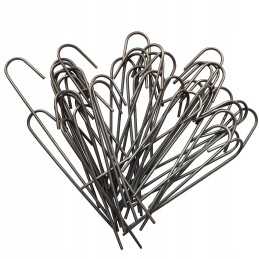 Metaliniai smeigtukai įvairių tipų agrotekstilei, agrotekstilei ir geotekstilei tvirtinti prie žemės, taip pat smeigtukai kurmių