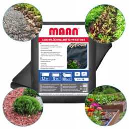 Apsauginė, patvari, nuo piktžolių agrotekstilė, juoda, 1,1 x 5 m