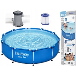 Karkasinis baseinas vaikams ir suaugusiems 305 76 cm 10 pėdų baseino siurblys