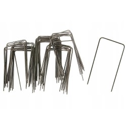 ✨ metaliniai kaiščiai agrotekstilei, agrotekstilei ir geotekstilei tvirtinti, modelis 'u' 15cm kmu500r - (500 vnt.)