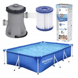Bestway 56411 rėmo baseinas 300x201x66cm 9in1