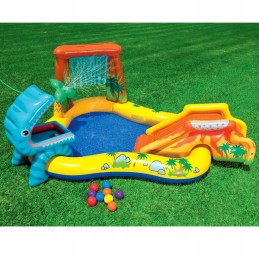 Vandens žaidimų aikštelė, pripučiamas baseinas, intex dinozaurai