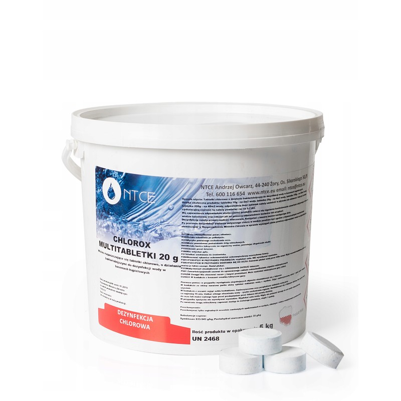 Chloro multi tabletės 20g, chemikalai baseinams, 5kg