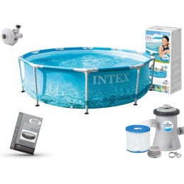 Plieninis sodo baseinas 305x76 su intex pompa