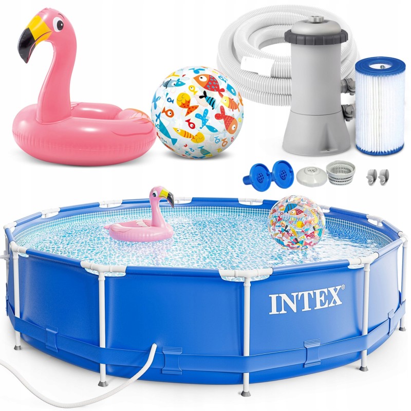 Baseinas ant rėmo, karkasinis sodo baseinas su pompa, žaislai, xxxl rinkinys