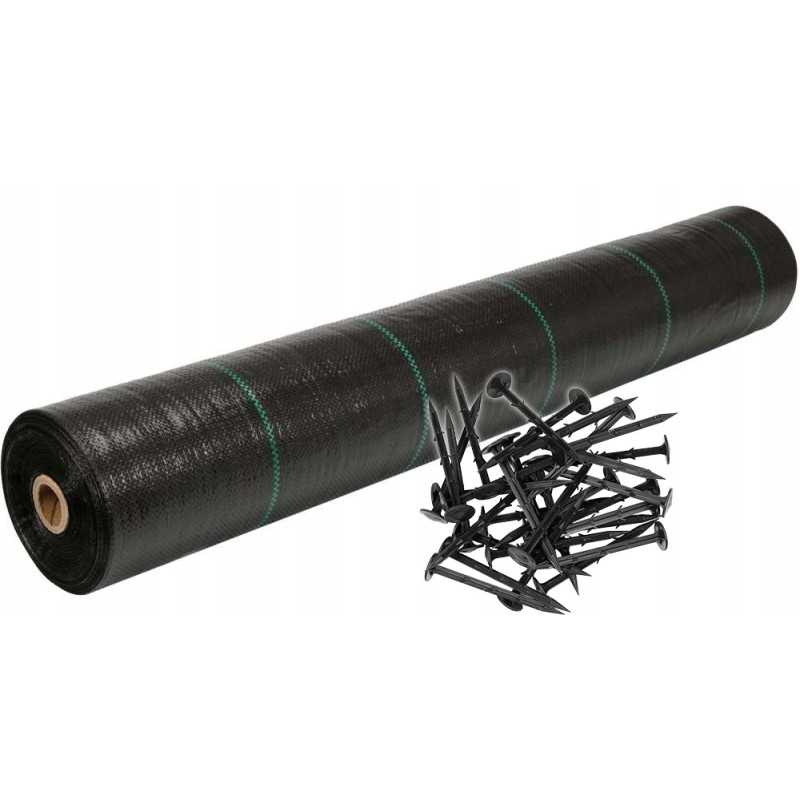 Agrotekstilė 70 g - 1,6x50 m + agrotekstilės kaiščiai