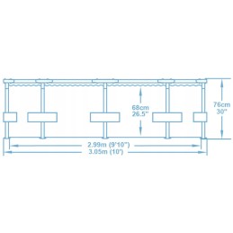 Sodo rėmo baseinas 305x76 bestway 9in1 filtro siurblio filtras
