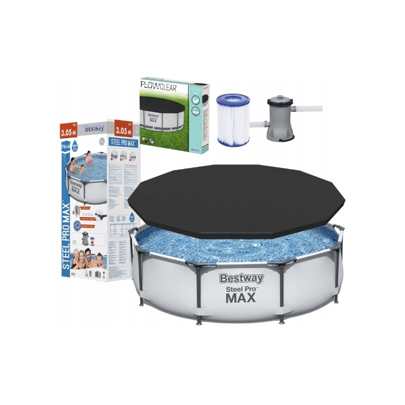 Plieninis sodo baseinas 305 x 76 plieno pro maks